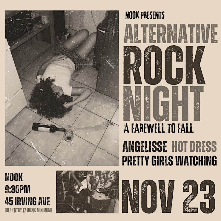 Event cover for Alternative Rock Night with Angelisse, Hot Dress, and Pretty Girls Watching