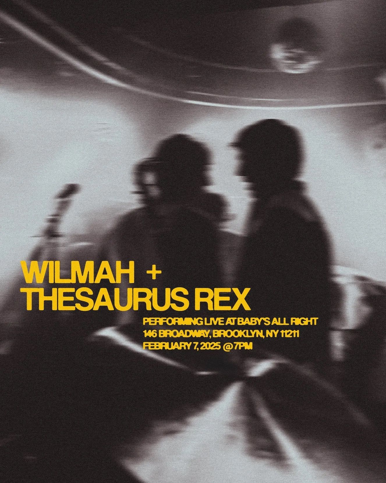 Event cover for Wilmah and Thesaurus Rex