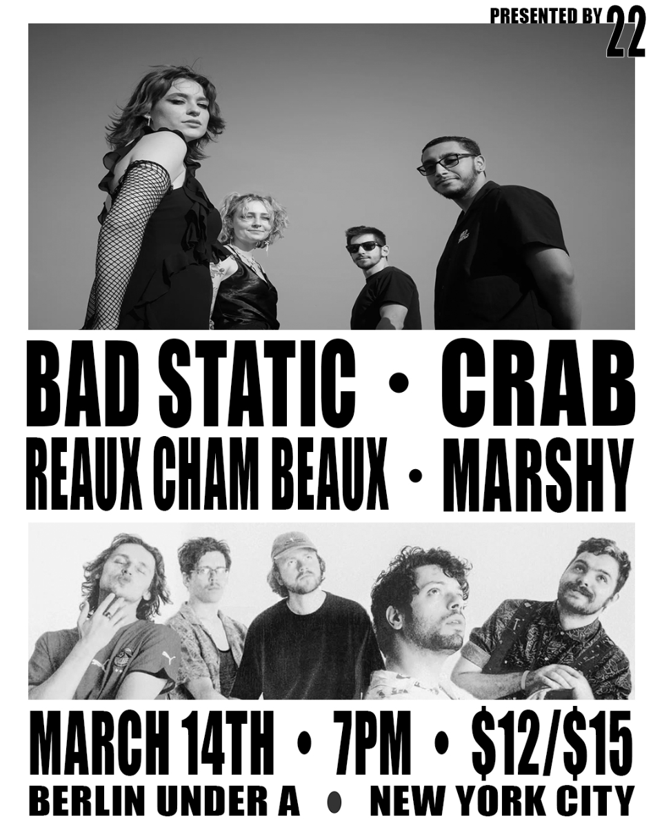 Event cover for Bad Static, Crab, Reaux Cham Beaux, and Marshy