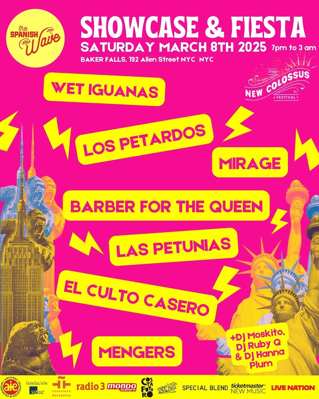 The Spanish Wave Showcase ft. Wet Iguanas, Los Petardos, Mirage, Barber for the Queen, Las Petunias, El Culto Casero, and Mengers